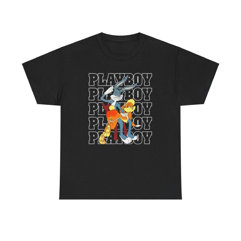 Playboy Cartoon Shirt - Cute Flirty Hot Sexy Bunny Girlfriend