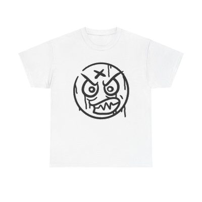 Rage Face Unisex T-Shirt - Angry Doodle Sketch Cartoon Streetwear Grunge Fun Art