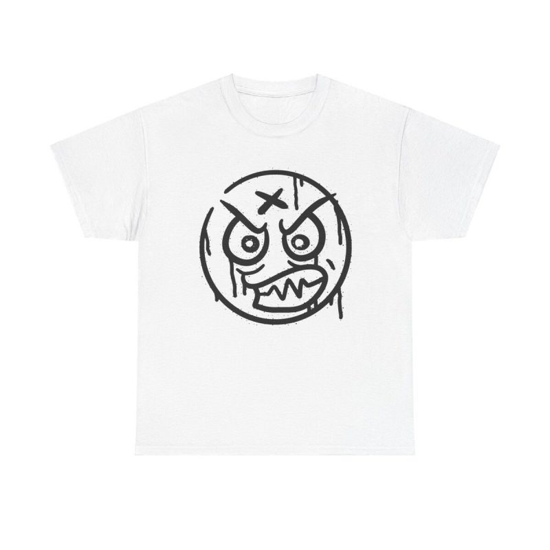Rage Face Unisex T-Shirt - Angry Doodle Sketch Cartoon Streetwear Grunge Fun Art