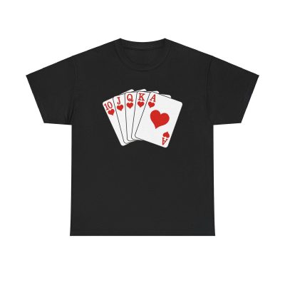 Royal Flush Unisex T-Shirt - Poker Cards Gambling Casino Game Night Luck Winner Ace
