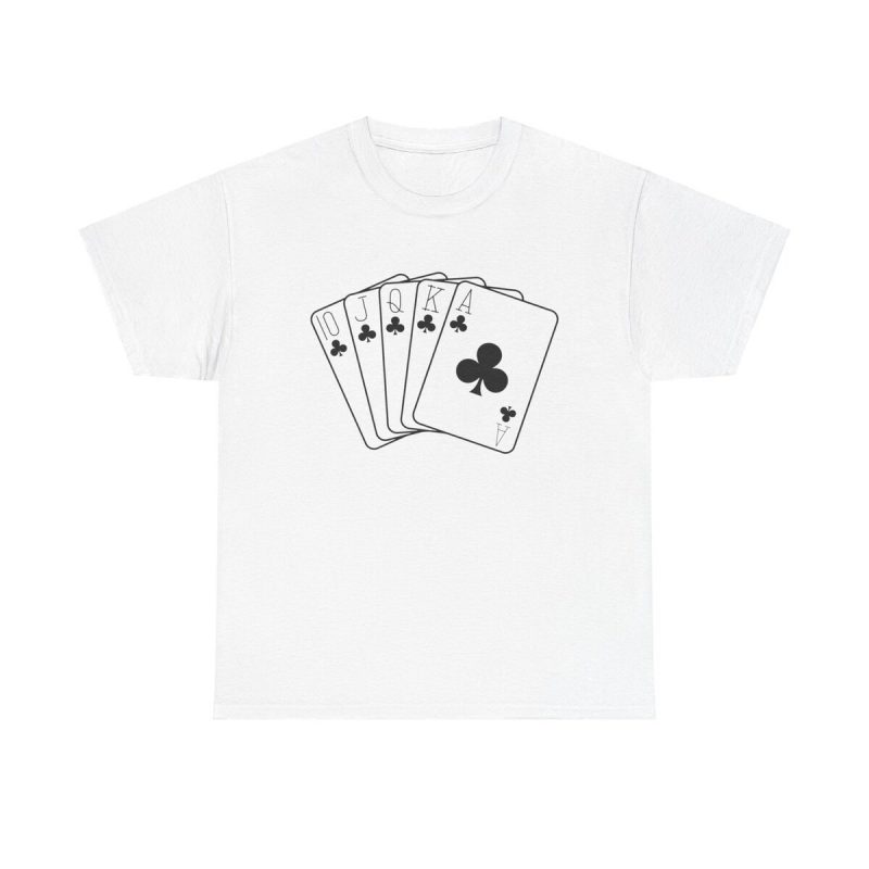 Royal Flush Unisex T-Shirt - Poker Cards Gambling Casino Game Night Luck Winner Ace