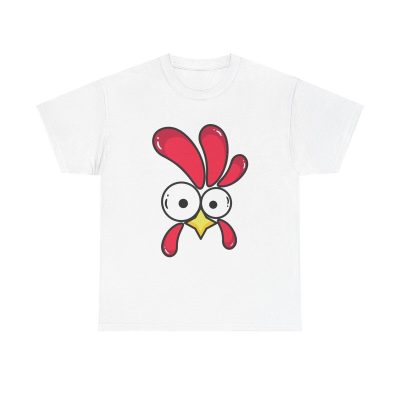 Silly Chicken Face Unisex T-Shirt - Funny Farm Animal Vintage Retro Humor Cartoon Art