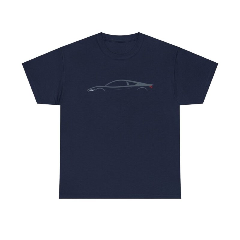 Silver Sports Car Outline Unisex T-Shirt - Cool Minimal Enthusiast Audi R8 Spyder Tts
