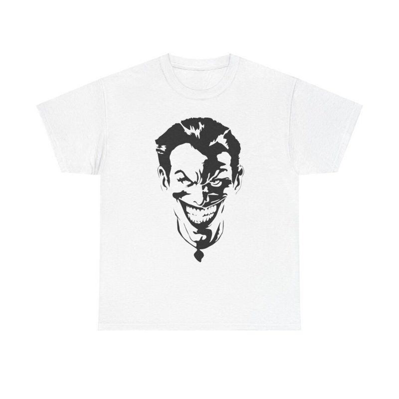 Sinister Grin Unisex T-Shirt - Joker Villain Batman Dark Knight Creepy Horror Movie