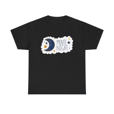 Sleepy Moon Movie Night Unisex T-Shirt - Kids Pajama Party Cinema Film Buff Cozy