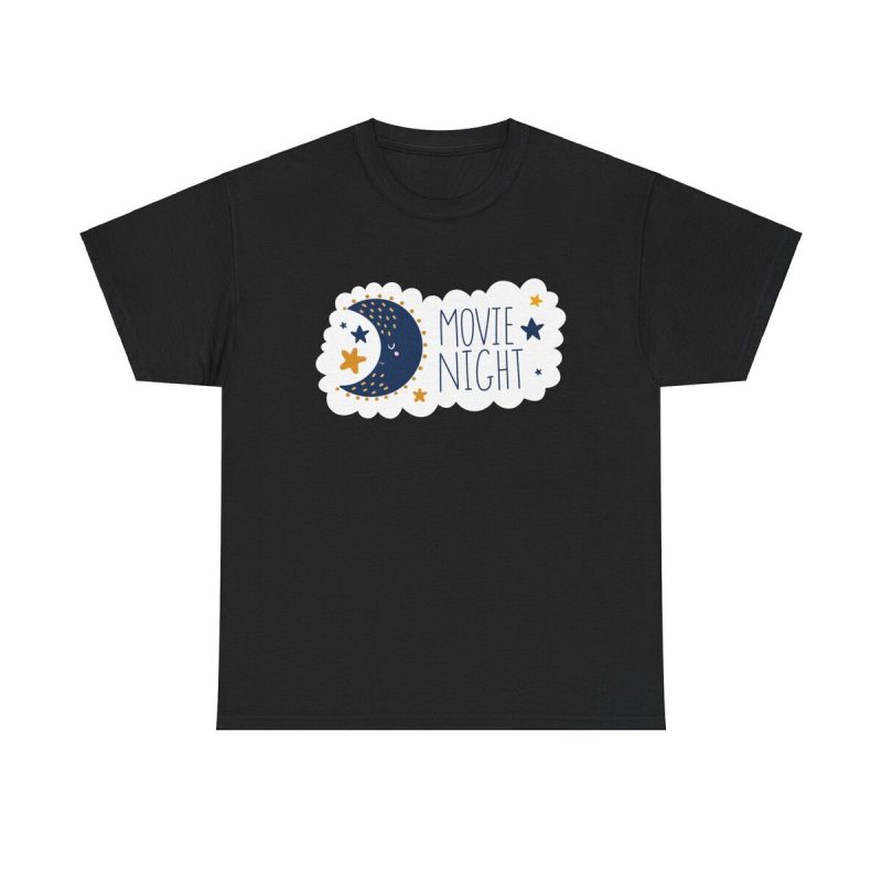 Sleepy Moon Movie Night Unisex T-Shirt - Kids Pajama Party Cinema Film Buff Cozy