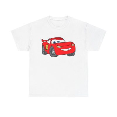 Smiling Lightning Mcqueen Unisex T-Shirt - Disney Pixar Cars Racing Classic Kids Movie