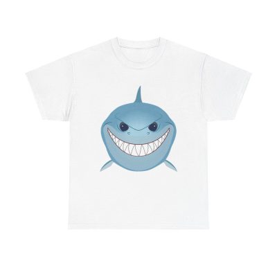 Smiling Shark Unisex T-Shirt - Shark Ocean Sea Animal Cute Funny Cartoon Kids