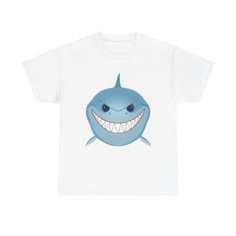 Smiling Shark Unisex T-Shirt - Shark Ocean Sea Animal Cute Funny Cartoon Kids