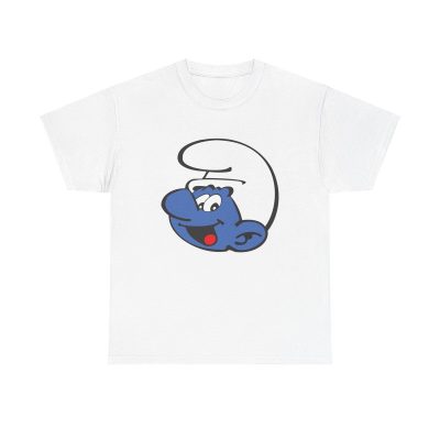 Smurf Head Unisex T-Shirt - Cartoon Classic Retro 80s Animation Belgium Comics Happy