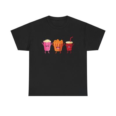 Snack Squad Unisex T-Shirt - Foodie Popcorn Chicken Drink Soda Cute Cartoon Kawaii