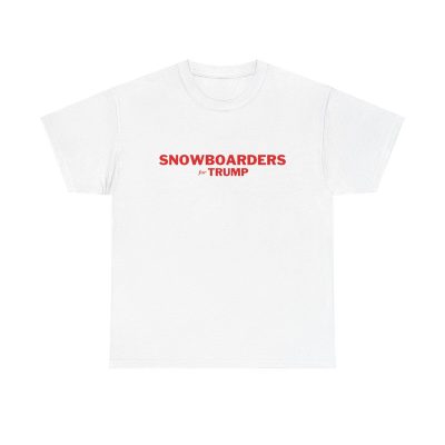 Snowboarders For Trump Unisex T-Shirt - Maga Usa Patriot Shred Snow Slope Winter Xgames