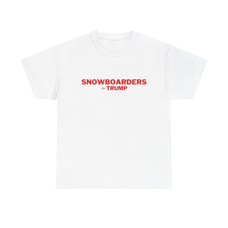 Snowboarders For Trump Unisex T-Shirt - Maga Usa Patriot Shred Snow Slope Winter Xgames