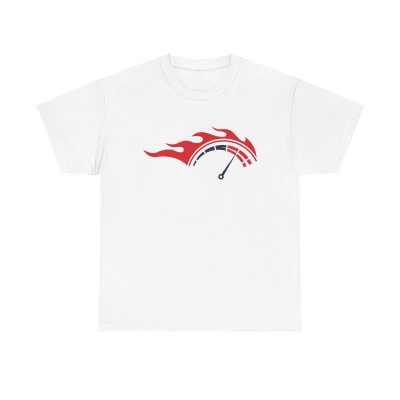 Speed Demon Unisex T-Shirt - Racing Motorsport Fast Car Adrenaline Speedometer Flame