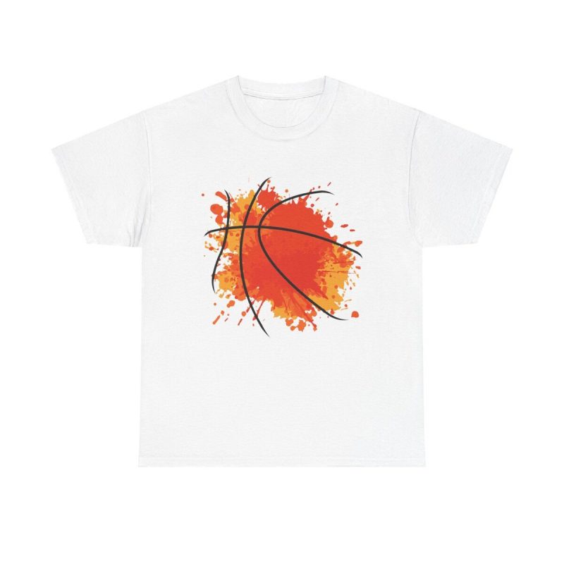 Splash Dunk Unisex T-Shirt - Basketball Sports Athlete Paint Splatter Court Action Art