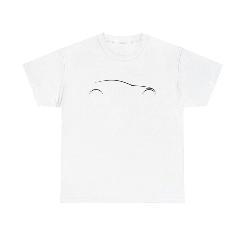 Sports Car Outline Unisex T-Shirt - Cool Minimal Aesthetic Racing Drive Speed Vehicle