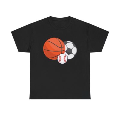 Sports Trio Unisex T-Shirt - Basketball Soccer Baseball Athlete Sports Fan Minimal