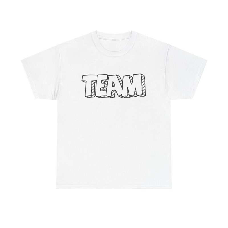 Team Spirit Unisex T-Shirt - Collaborate Unity Togetherness Sports Group Doodle Sketch