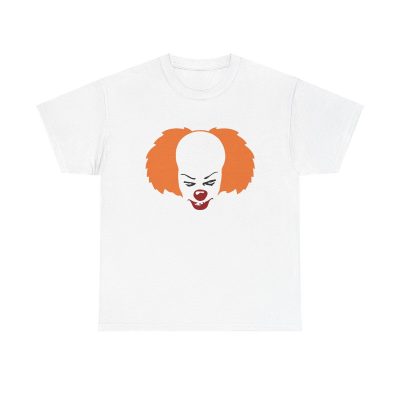 Terrifying Clown Smile Unisex T-Shirt - Horror Face Red Creepy Movie Iconic Orange