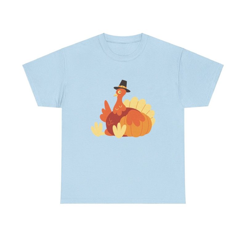 Thanksgiving Turkey Cartoon Unisex T-Shirt - Cute Fall Art Autumn Holiday Pilgrim Fun