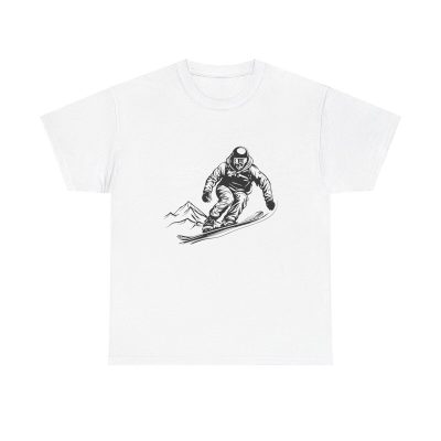 Vintage Snowboarder Unisex T-Shirt - Cool Snowboarding Ski Winter Slope Sports Drawing