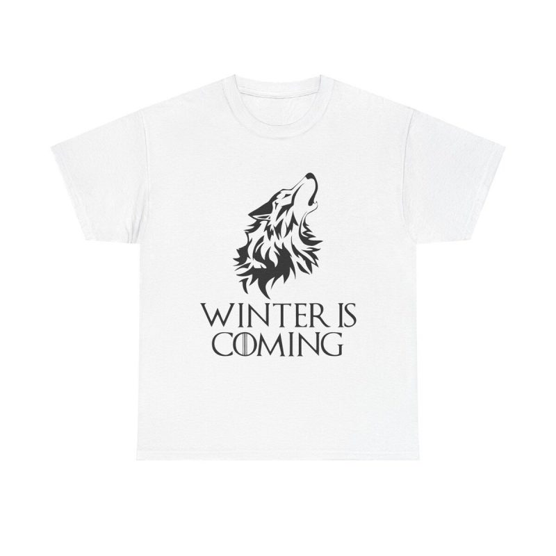 Winter Is Coming Wolf Unisex T-Shirt - Game Thrones House Stark Quote Series Direwolf