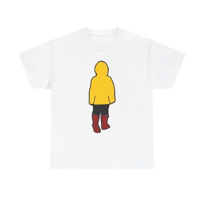 Yellow Hood Red Boots Unisex T-Shirt - Iconic Horror Outfit Raincoat It Scary Movie