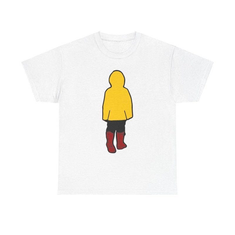 Yellow Hood Red Boots Unisex T-Shirt - Iconic Horror Outfit Raincoat It Scary Movie